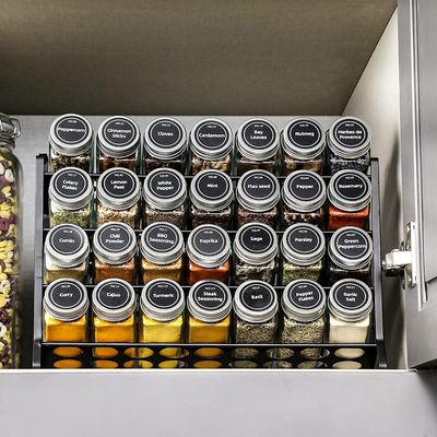 4 στρώσεις Wire Iron Mesh Spice Jar Rack για την οργάνωση της κουζίνας Rack Μέγεθος 30*9,8*23,3cm