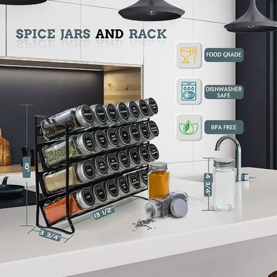 4 στρώσεις Wire Iron Mesh Spice Jar Rack για την οργάνωση της κουζίνας Rack Μέγεθος 30*9,8*23,3cm