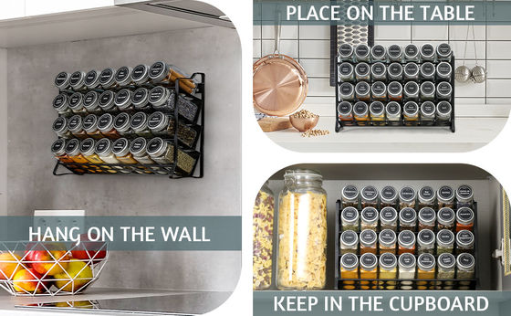 4 στρώσεις Wire Iron Mesh Spice Jar Rack για την οργάνωση της κουζίνας Rack Μέγεθος 30*9,8*23,3cm