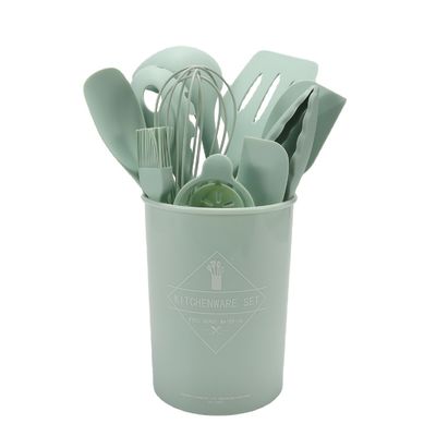 12pcs Εργαλεία κουζίνας Εγκατάσταση μαγειρέματος με ανθεκτικά και ανθεκτικά σιλικόνιο εργαλεία