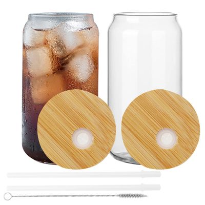 Φυσικό υγιεινό 16oz παγωμένο ποτήρι μπύρας με κάλυμμα από μπαμπού και άχυρο Το απόλυτο δώρο μπαρ