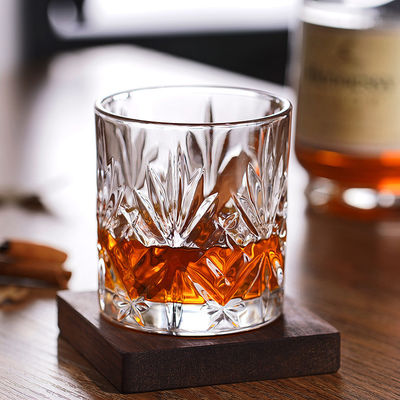 340ml Luxury Clear Rock Design Glass Graved Crystal Luxury Whiskey Beer Glasses Cup (Ευτελές διαφανές γυαλί με χαραγμένο κρύσταλλο)