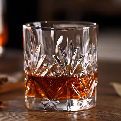 340ml Luxury Clear Rock Design Glass Graved Crystal Luxury Whiskey Beer Glasses Cup (Ευτελές διαφανές γυαλί με χαραγμένο κρύσταλλο)