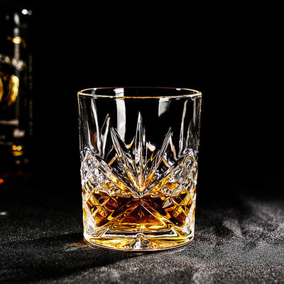 340ml Luxury Clear Rock Design Glass Graved Crystal Luxury Whiskey Beer Glasses Cup (Ευτελές διαφανές γυαλί με χαραγμένο κρύσταλλο)