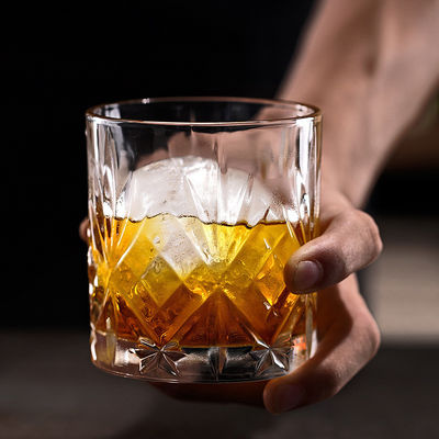 340ml Luxury Clear Rock Design Glass Graved Crystal Luxury Whiskey Beer Glasses Cup (Ευτελές διαφανές γυαλί με χαραγμένο κρύσταλλο)