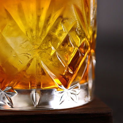 340ml Luxury Clear Rock Design Glass Graved Crystal Luxury Whiskey Beer Glasses Cup (Ευτελές διαφανές γυαλί με χαραγμένο κρύσταλλο)