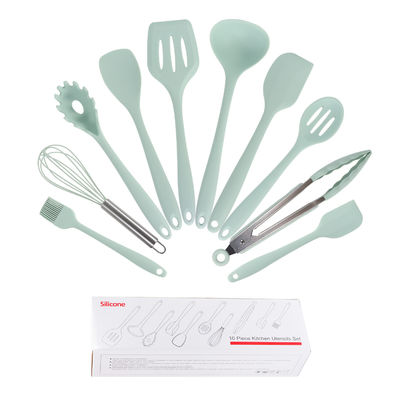 10-piece Εστιατόριο Kitchen Utensil Set with Silica Gel Handle and Cutting Board Ορίστε και οι προμήθειες
