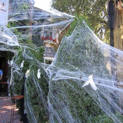 Πολυεστέρα ιστός αράχνης βαμβακερό νήμα στοιχειωμένο σπίτι διακόσμηση για το Halloween Πάρτι ρούχα