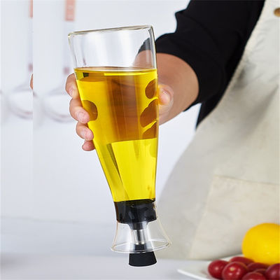 650 ml/400 ml γυάλινα μπουκάλια διανομής ελαίου και ξύδι χωρίς στάγματα σχεδιασμός για κουζίνα