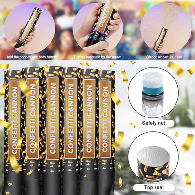 40cm Πολυχρωματικά Βιοδιασπώμενα Πάρτι Popper Confetti Κανόνια για πολύχρωμες γιορτές
