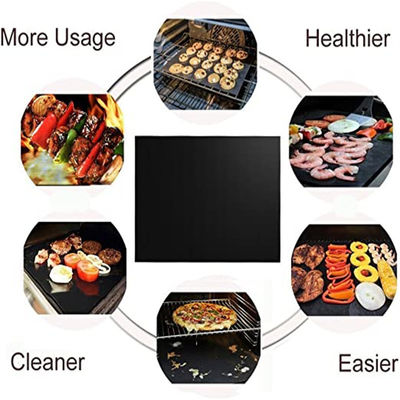 Χωρίς κόλλα BBQ Grill Mat Baking Mat Fireproof Charcoal Fiberglass Εργαλεία αυγών για μαγείρεμα