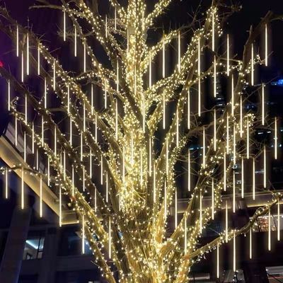 Καταρρέουσα βροχή Νεράιδα LED φώτα χορδών σε σχεδιασμό κύβους για διακόσμηση του σπιτιού των γιορτών
