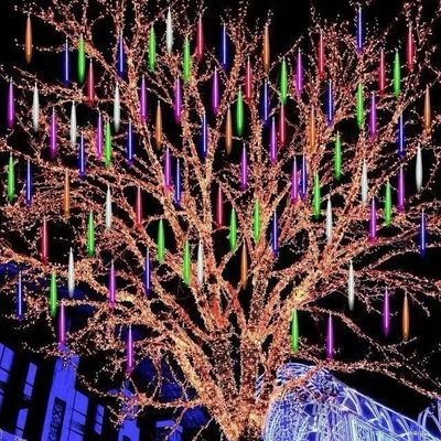 Καταρρέουσα βροχή Νεράιδα LED φώτα χορδών σε σχεδιασμό κύβους για διακόσμηση του σπιτιού των γιορτών