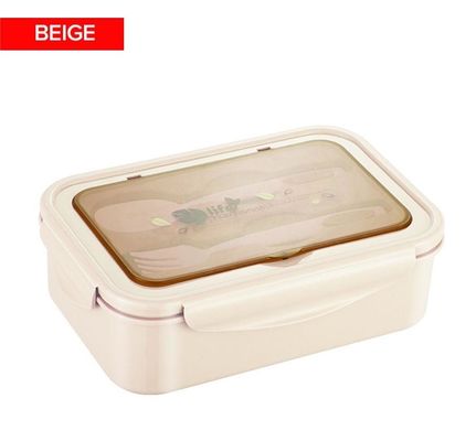 Κουτί με φαγητό για παιδιά/ενήλικες PP5 1400 ml Μικροκυμάτων Σώμα ασφαλή χωρίς BPA με πιρούνι κουτάλι