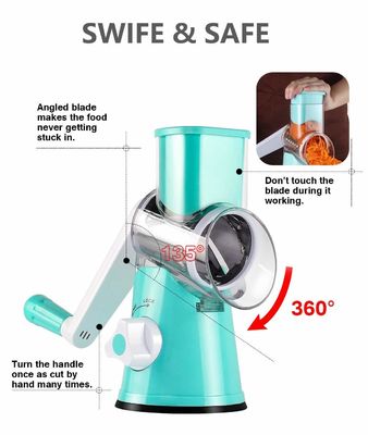 Πιο δημοφιλής φρούτα λαχανικά Rotary Grater Ατσάλι Πολυλειτουργικό Slicer Cutter