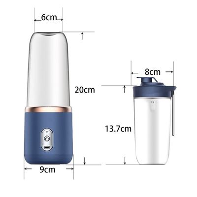 400ml χωρητικότητα Ηλεκτρικό ποτήρι χυμού για εργαλεία φρούτων και λαχανικών φορητό και επαναφορτιζόμενο