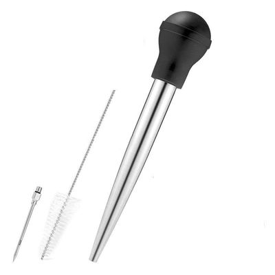 304 Stainless Steel Σιλικόνιο σταγόνα λάδι καρυκευτικό σωλήνα για BBQ γαλοπούλα βελόνα σε Balck