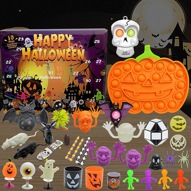 Κινηματογραφικά Fidget Squishy Toy 18pcs 24pcs Blind Box Halloween Toys Squeeze Toys για παιδιά