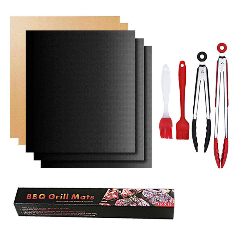 Χωρίς κόλλα BBQ Grill Mat Baking Mat Fireproof Charcoal Fiberglass Εργαλεία αυγών για μαγείρεμα