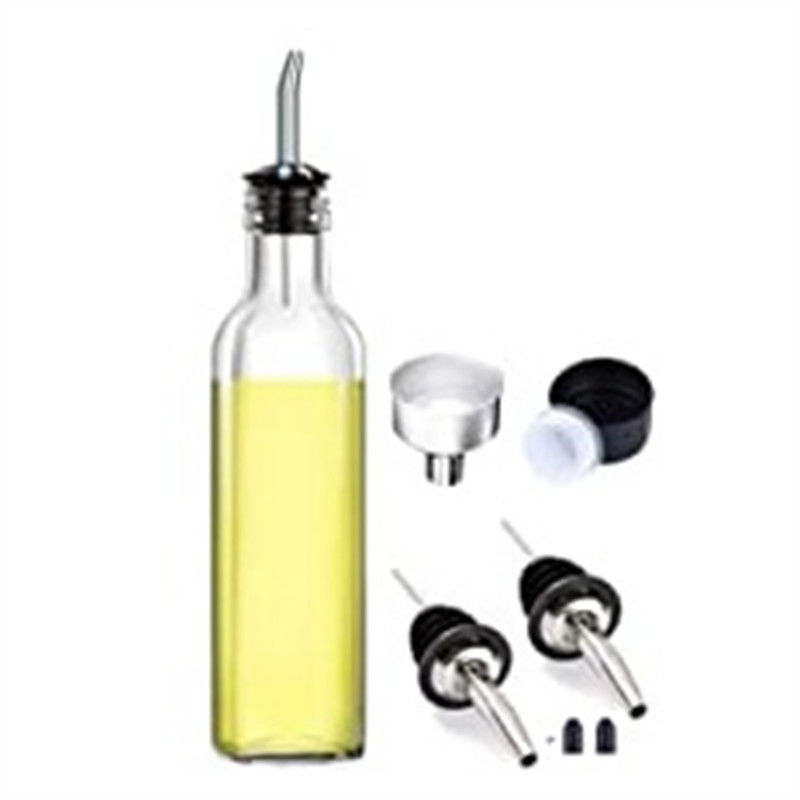 Πράσινο γυαλί λάδι Drizzler 500 ml για μαγείρεμα κουζίνας με λακκούβα ατσάλινο χύσιμο